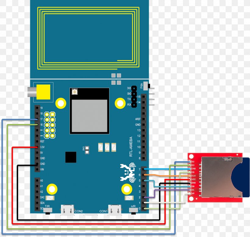 Arduino Secure Digital Real-time Clock Single-board Computer Integrated Circuits & Chips, PNG, 1163x1101px, Arduino, Area, Circuit Component, Computer Data Storage, Computer Software Download Free