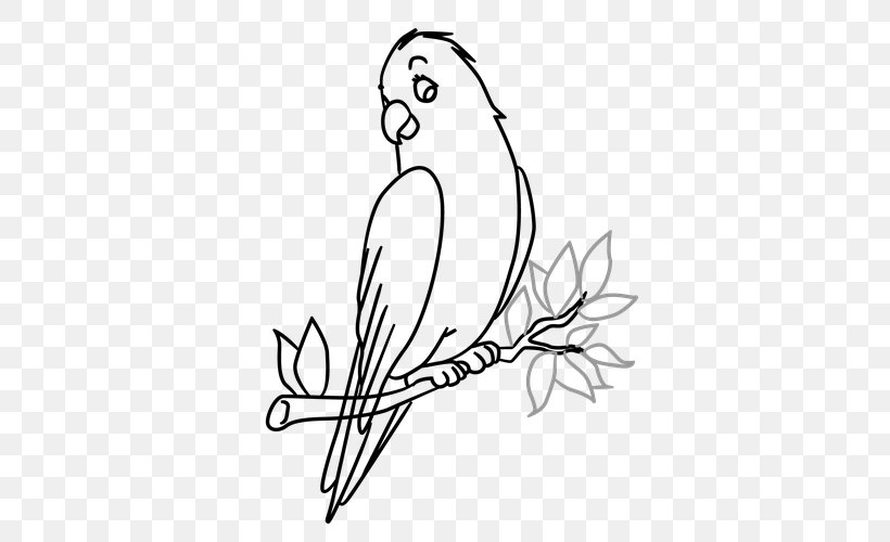 Bird Drawing Tree Art Sketch, PNG, 500x500px, Bird, Area, Art, Artwork, Beak Download Free