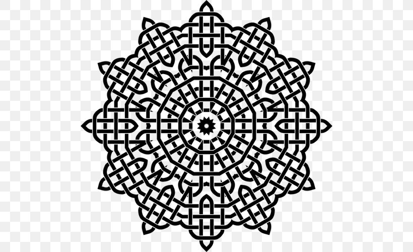 Celtic Knot Download Ornament, PNG, 500x500px, Celtic Knot, Area, Black And White, Celts, Decorative Arts Download Free