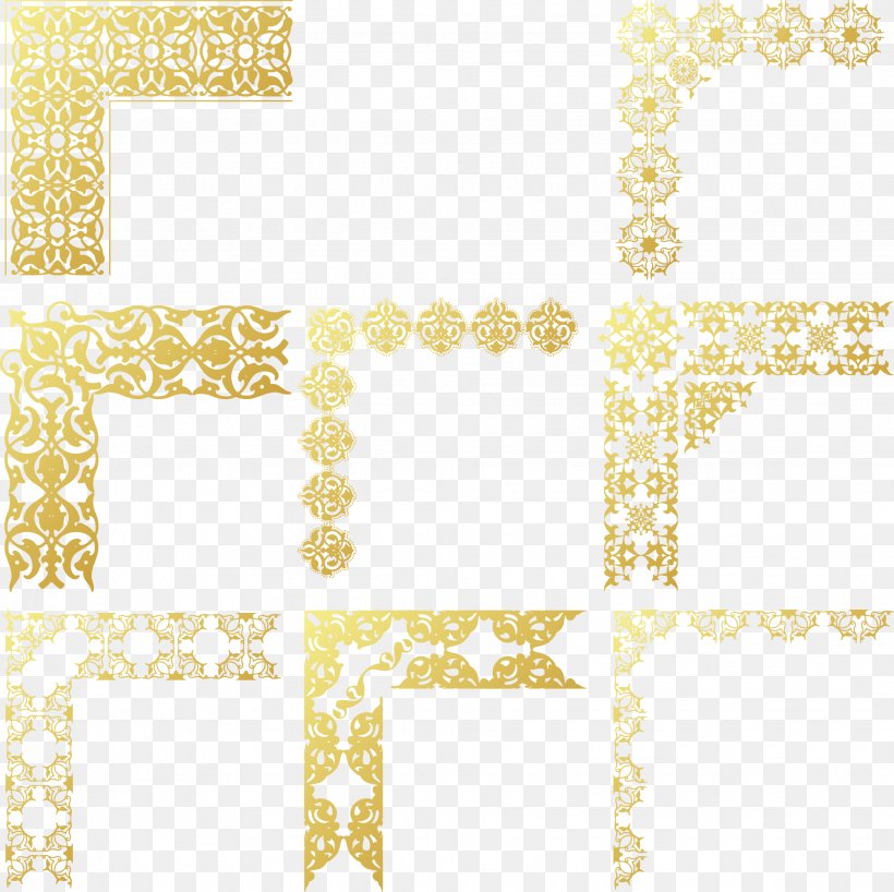 Gold Frame Vector, PNG, 1952x1949px, Gold Frame, Area, Gold, Point, Rectangle Download Free