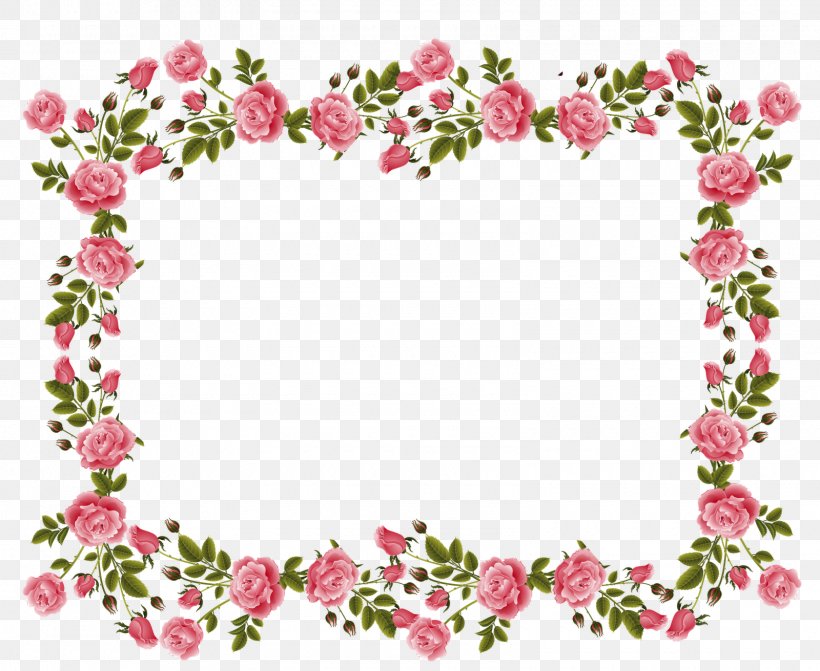 Rose Picture Frames Pink Flowers Clip Art, PNG, 1600x1311px, Rose, Blossom, Body Jewelry, Border, Branch Download Free