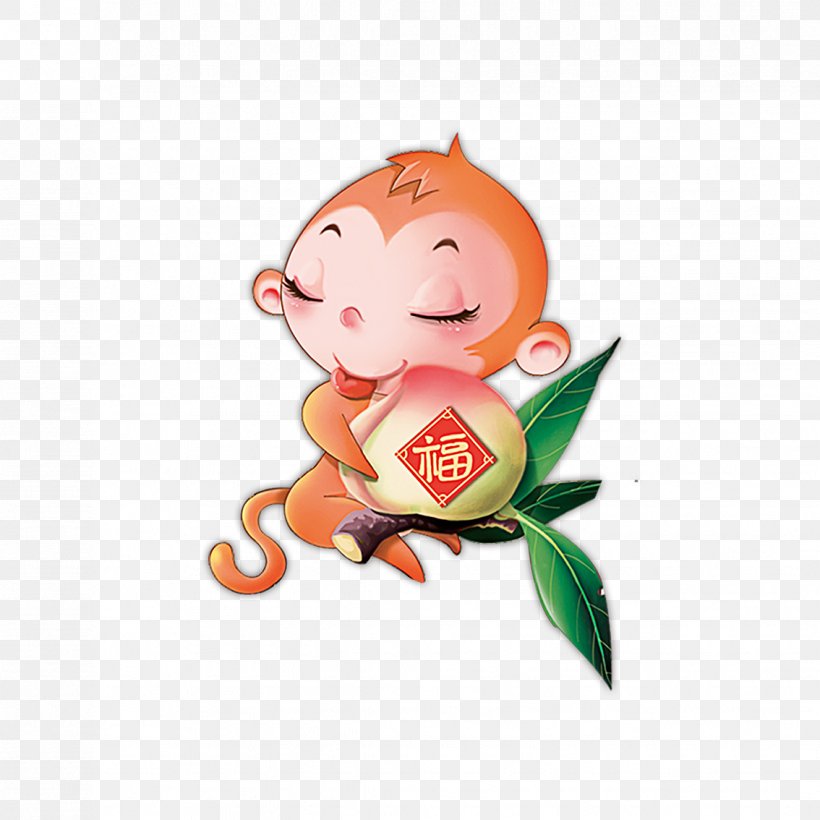 Monkey Chinese New Year Bxednh Thxe2n Lunar New Year Greeting Card, PNG, 1134x1134px, Monkey, Bainian, Bxednh Thxe2n, Cartoon, Chinese Calendar Download Free