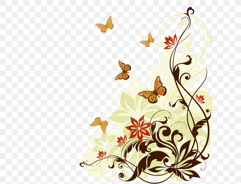 Autumn Background, PNG, 626x626px, Flower, Area, Art, Branch, Butterfly Download Free