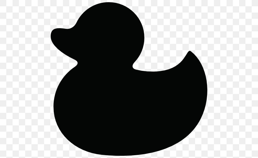 Rubber Duck Silhouette Clip Art, PNG, 512x504px, Duck, Beak, Bird, Black, Black And White Download Free