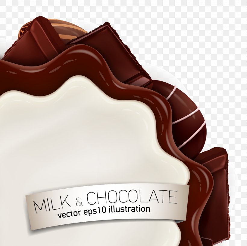 Milk Chocolate Euclidean Vector Illustration, PNG, 1600x1600px, Milk, Art, Brown, Chocolate, Food Download Free