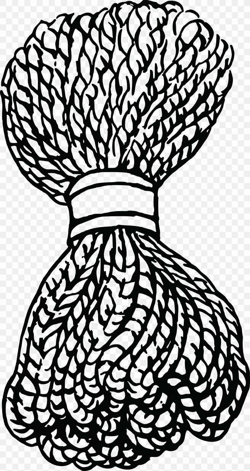 Black And White Rope Clip Art, PNG, 4247x8000px, Black And White, Art, Artwork, Drawing, Flower Download Free