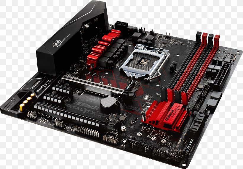 Intel MicroATX Motherboard LGA 1151 ASRock, PNG, 3000x2096px, Intel, Asrock, Asrock Fatal1ty H270m Performance, Atx, Chipset Download Free