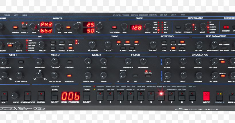 Prophet '08 Sound Synthesizers Dave Smith Instruments Oberheim Electronics Sound Module, PNG, 1200x630px, Watercolor, Cartoon, Flower, Frame, Heart Download Free