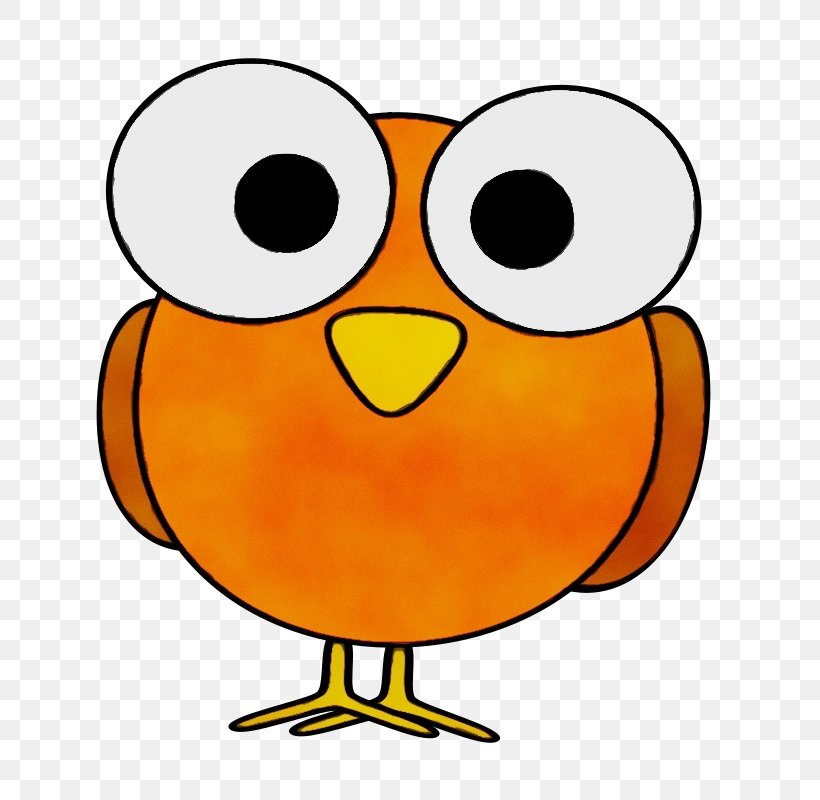 Orange, PNG, 800x800px, Watercolor, Beak, Bird, Cartoon, Orange Download Free