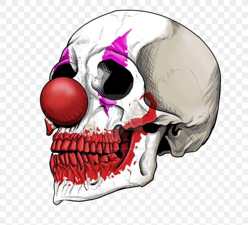 Skull It Evil Clown Drawing, PNG, 1024x931px, Skull, Art, Bone, Character, Clown Download Free
