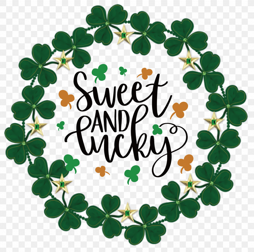 Sweet And Lucky Lucky St Patricks Day, PNG, 3000x2981px, Lucky, Clover, Holiday, Ireland, Irish People Download Free