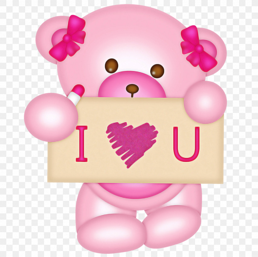 Teddy Bear, PNG, 1600x1600px, Pink, Balloon, Heart, Love, Magenta Download Free