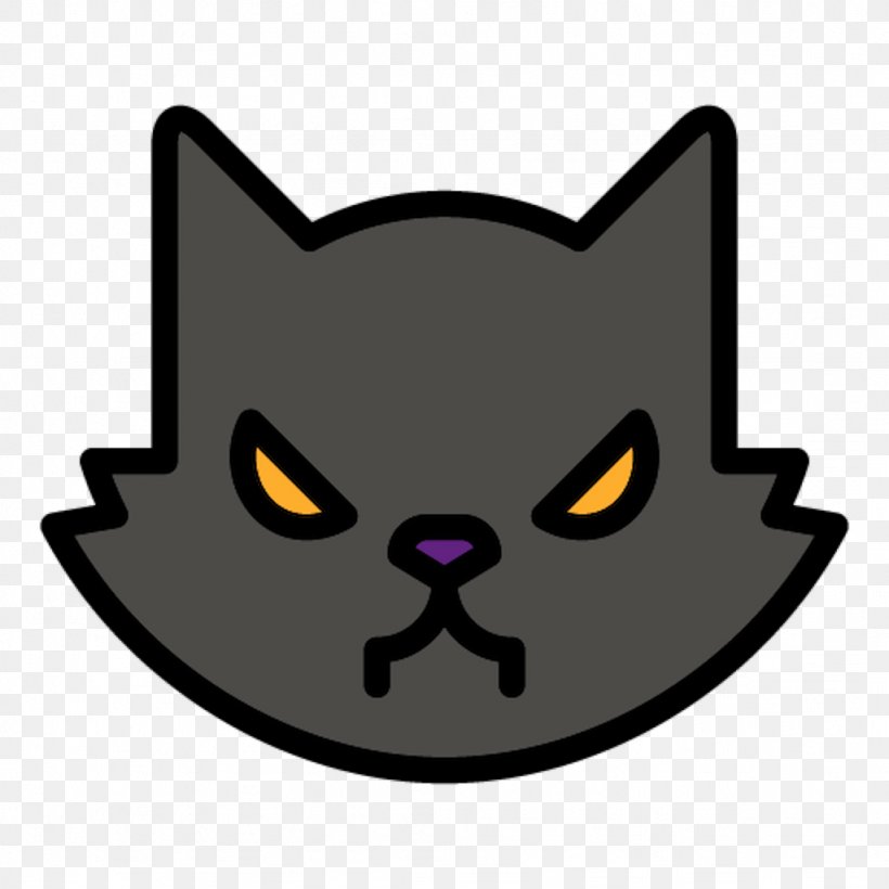 Black Cat Clip Art, PNG, 1024x1024px, Cat, Animal, Black, Black Cat, Carnivoran Download Free