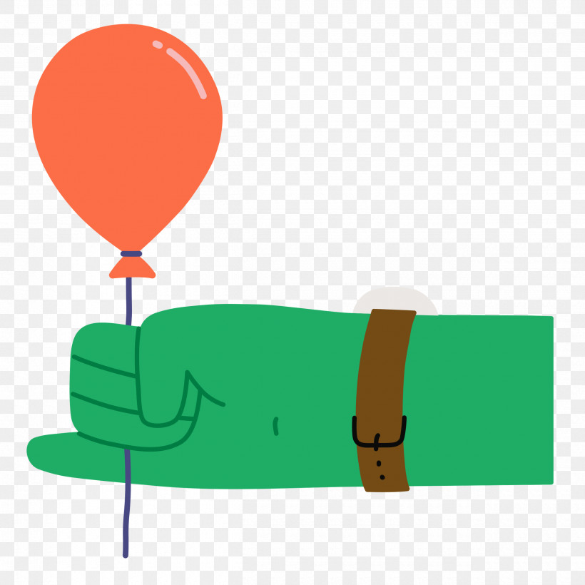 Hand Holding Balloon Hand Balloon, PNG, 2500x2500px, Hand, Balloon, Cartoon, Geometry, Green Download Free