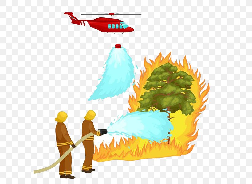 Helicopter Firefighter Wildfire Clip Art, PNG, 600x600px, Helicopter, Art, Beak, Bird, Fire Download Free
