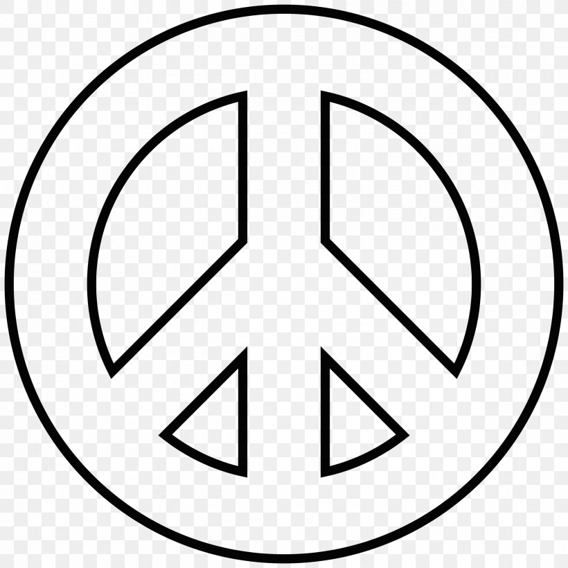 Peace Symbols Clip Art, PNG, 2400x2400px, Peace Symbols, Area, Black And White, Coloring Book, Drawing Download Free
