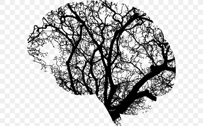 Human Brain Tree Brain Injury, PNG, 600x512px, Brain, Bark, Black And White, Brain Damage, Brain Injury Download Free
