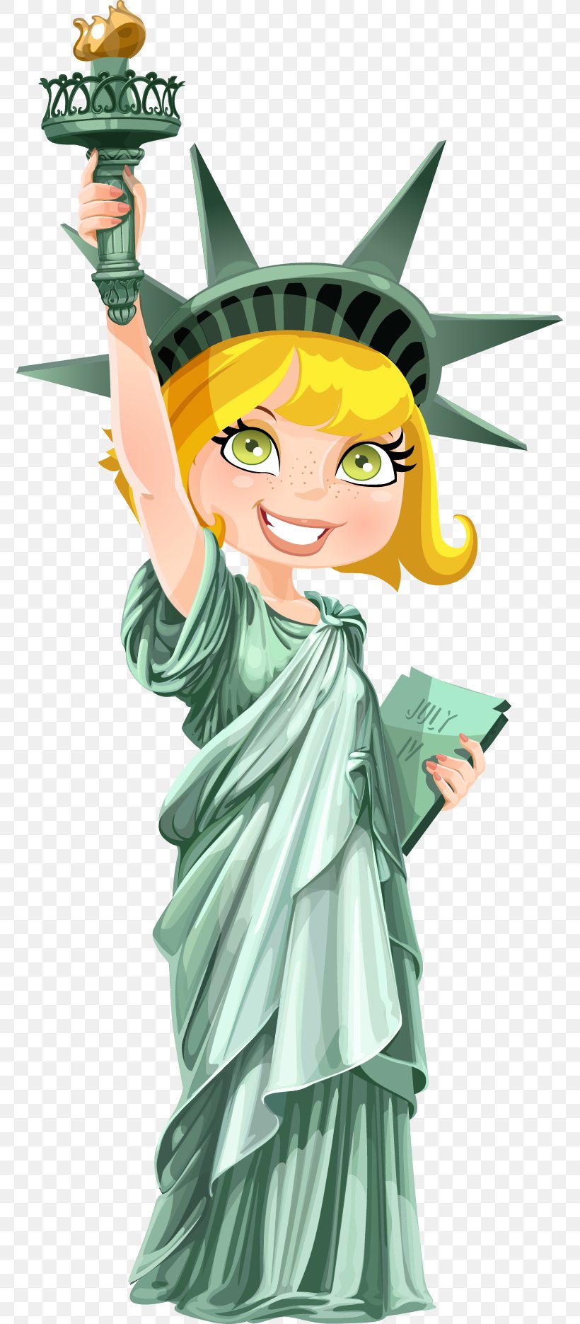 Statue Of Liberty Illustration, PNG, 774x1871px, Watercolor, Cartoon, Flower, Frame, Heart Download Free