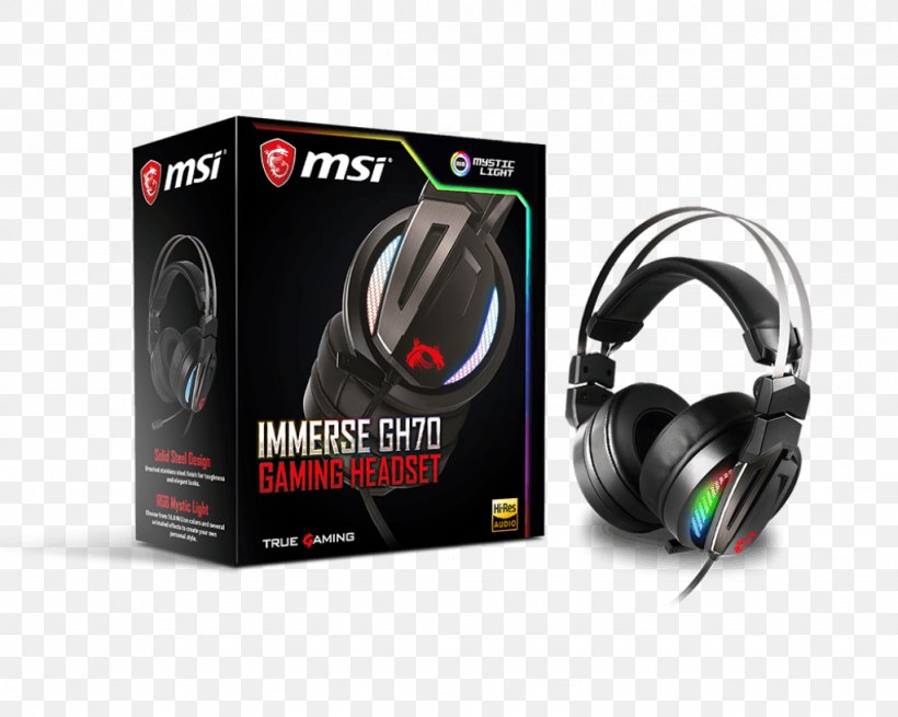 MSI Immerse GH70 Gaming Headset Microphone Sound, PNG, 1024x819px, 71 Surround Sound, Headset, All Xbox Accessory, Audio, Audio Equipment Download Free