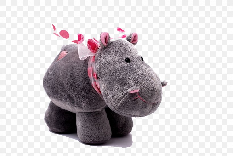 Pygmy Hippopotamus Stuffed Toy Fur, PNG, 1000x670px, Watercolor, Cartoon, Flower, Frame, Heart Download Free