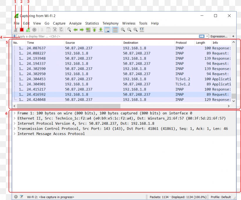 Wireshark Screenshot Packet Analyzer Frame Computer Network, PNG, 1031x855px, Wireshark, Area, Communication Protocol, Computer Network, Computer Program Download Free