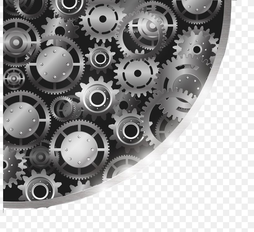 Gear Mechanism Euclidean Vector, PNG, 800x752px, 3d Computer Graphics, Gear, Black And White, Color, Gold Download Free