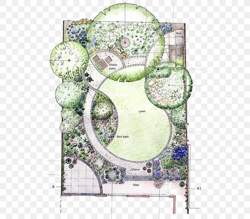 Garden Design Page Layout Flower Garden, PNG, 570x718px, Garden Design, Area, Artwork, Back Garden, Drawing Download Free