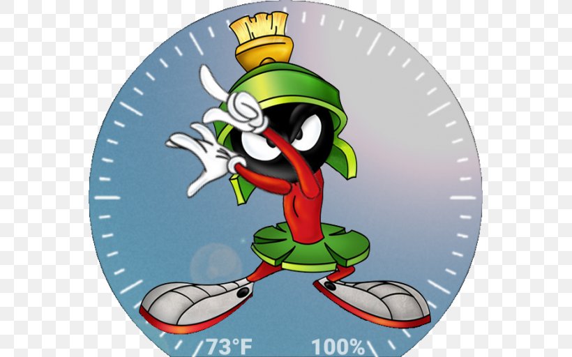 Marvin The Martian Looney Tunes Moto 360 Cartoon, PNG, 565x512px, Marvin The Martian, Apple Watch, Cartoon, Christmas Ornament, Clock Face Download Free