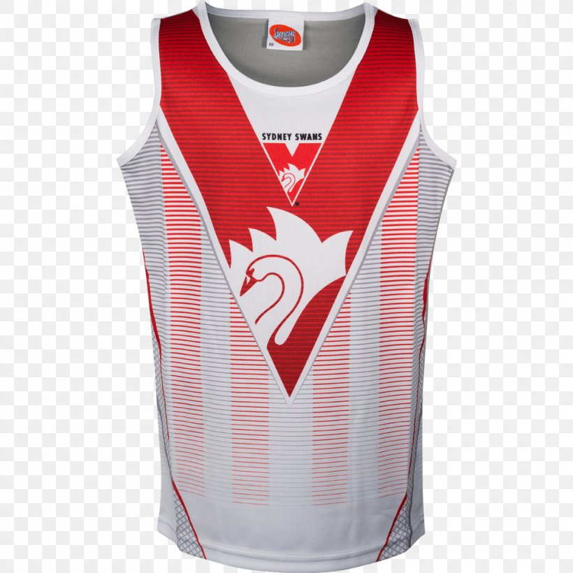 Sydney Swans Jersey Australian Football League T-shirt Sleeveless Shirt, PNG, 1000x1000px, Sydney Swans, Active Shirt, Active Tank, Auskick, Australian Football League Download Free