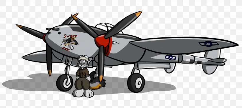 Aircraft Airplane Lockheed P-38 Lightning Cartoon Propeller, PNG, 3984x1786px, Aircraft, Airplane, Art, Cartoon, Comics Download Free