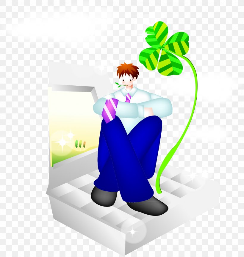 Cartoon Illustration, PNG, 1867x1962px, Cartoon, Clover, Fictional Character, Fourleaf Clover, Hand Download Free