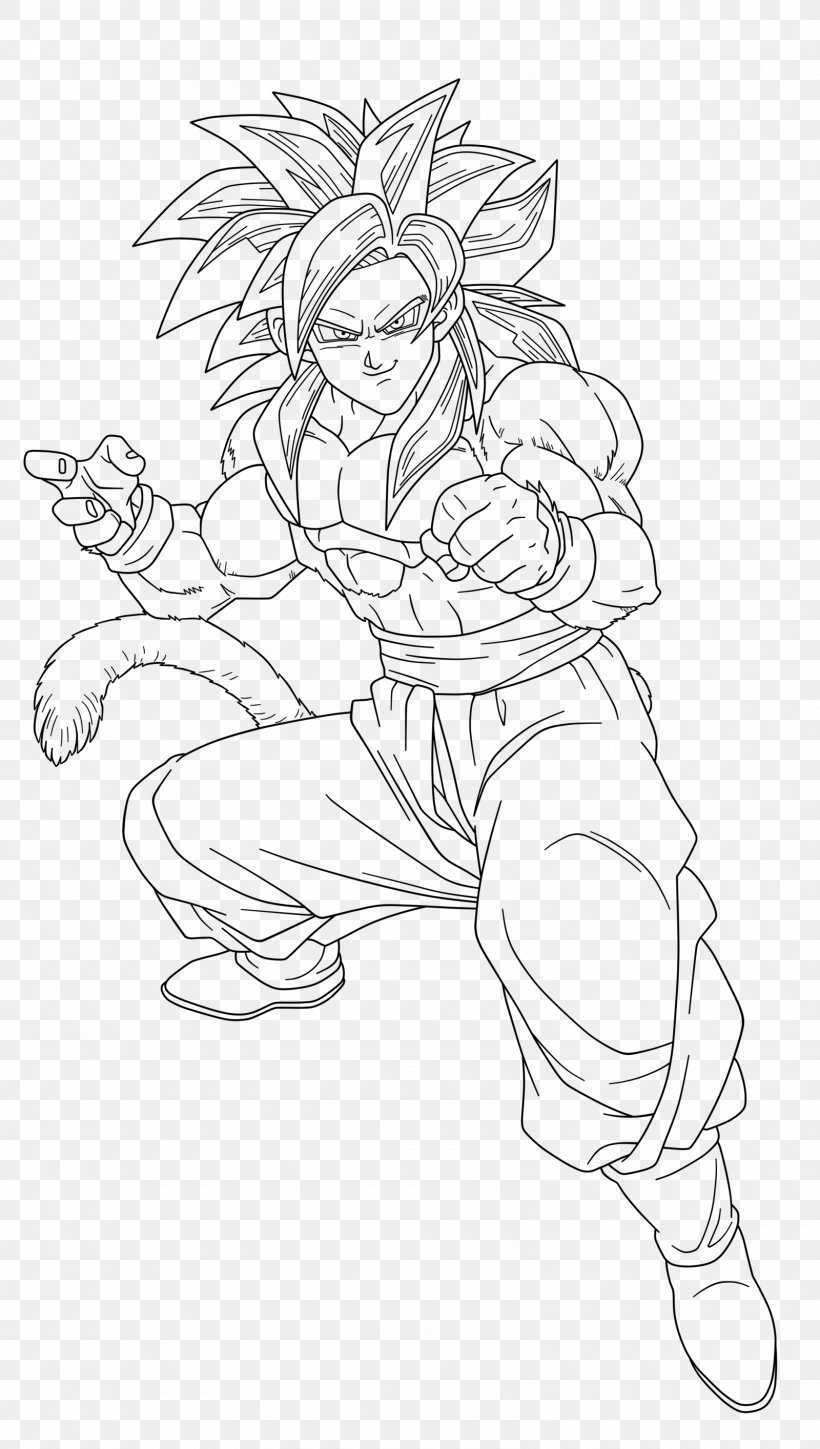 gotenks super saiyan 4 coloring pages