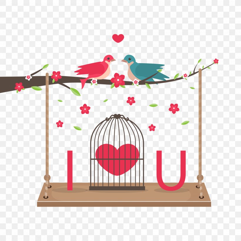 Vector Graphics Bird Love Illustration, PNG, 2000x2000px, Bird, Christmas Ornament, Free Love, Love, Romance Download Free