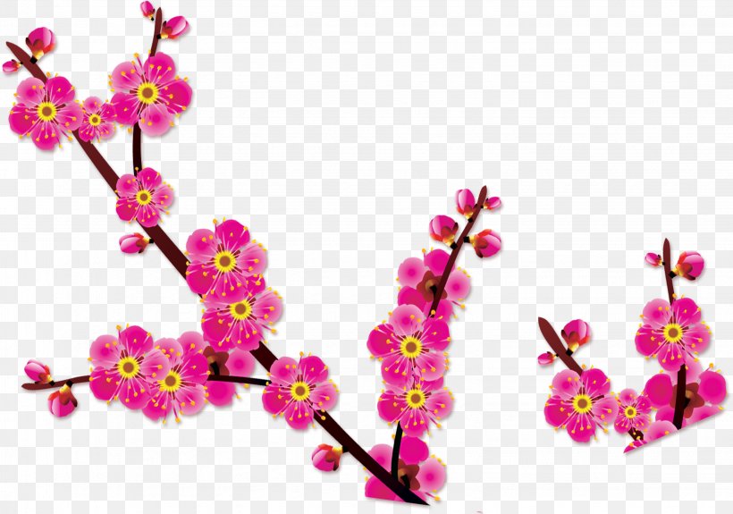Download Poster Plum Blossom, PNG, 3066x2152px, Poster, Blossom, Branch, Ceramic Decal, Cherry Blossom Download Free