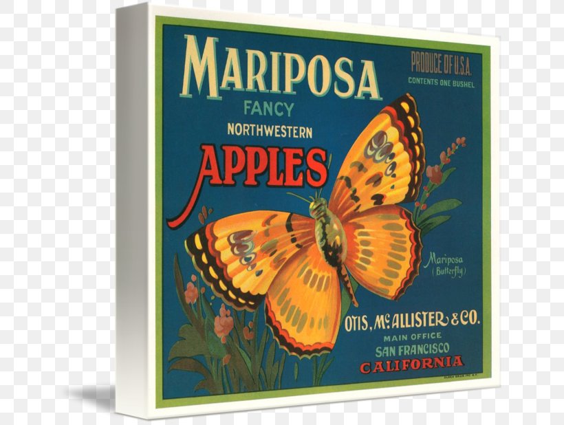 Apple Label Crate Fruit Advertising, PNG, 650x618px, Apple, Advertising, Apples And Oranges, Box, Butterfly Download Free