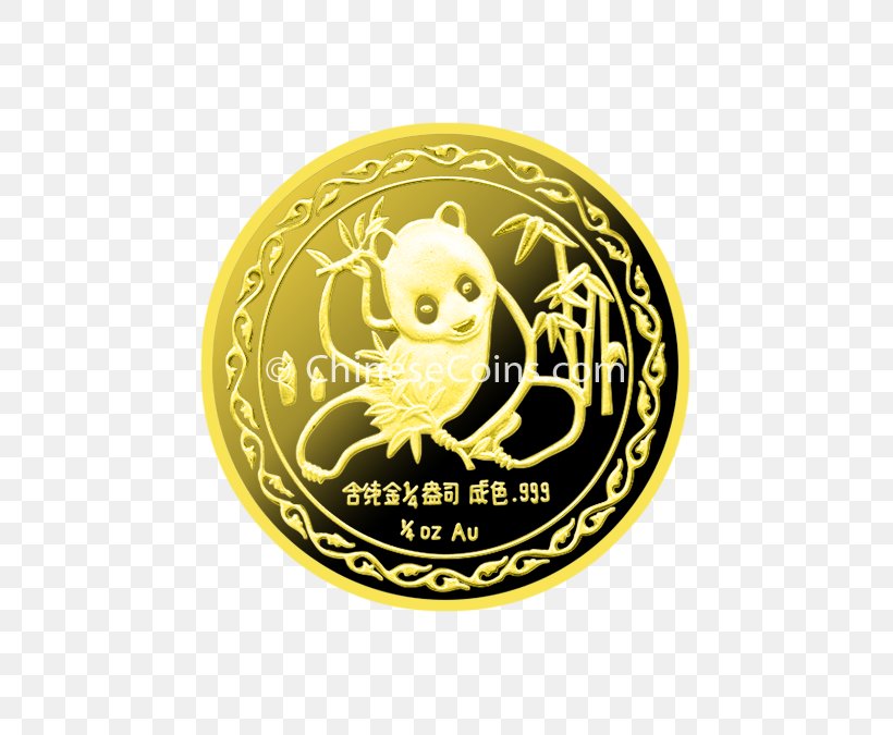 Chinese Gold Panda Coin Giant Panda, PNG, 675x675px, Chinese Gold Panda, Badge, Brand, China, Chinese Download Free