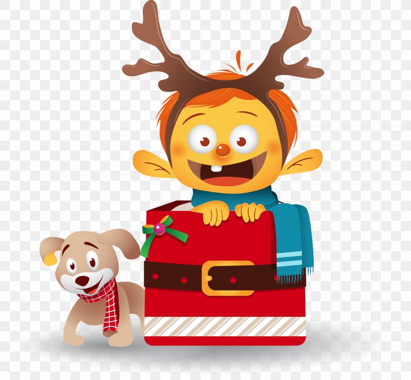 Christmas Cartoon Clip Art, PNG, 8089x7472px, Reindeer, Art, Cartoon, Christmas, Clip Art Download Free