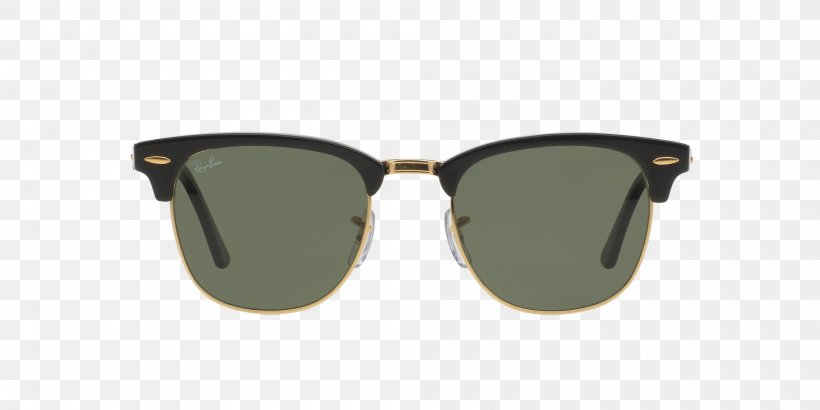 Ray-Ban Clubmaster Classic Aviator Sunglasses Browline Glasses, PNG, 2000x1000px, Rayban Clubmaster Classic, Aviator Sunglasses, Beige, Browline Glasses, Brown Download Free