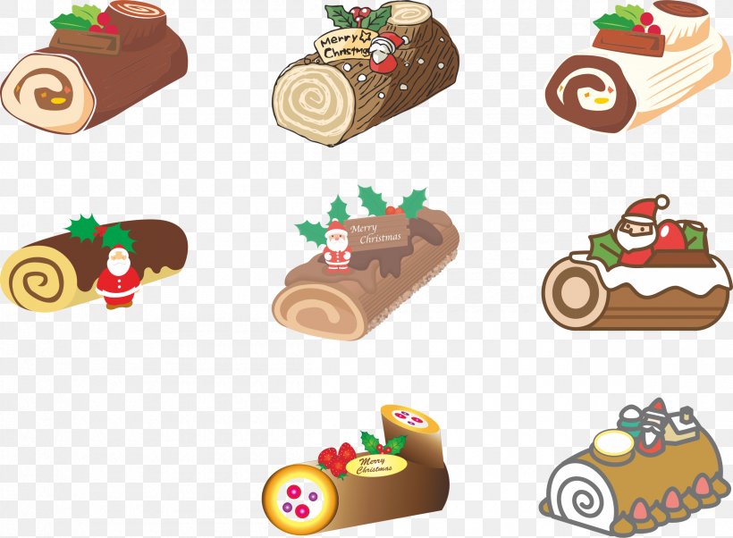 Christmas Cake Yule Log Swiss Roll Lebkuchen Clip Art, PNG, 2400x1764px, Christmas Cake, Cake, Chocolate, Christmas, Christmas Decoration Download Free