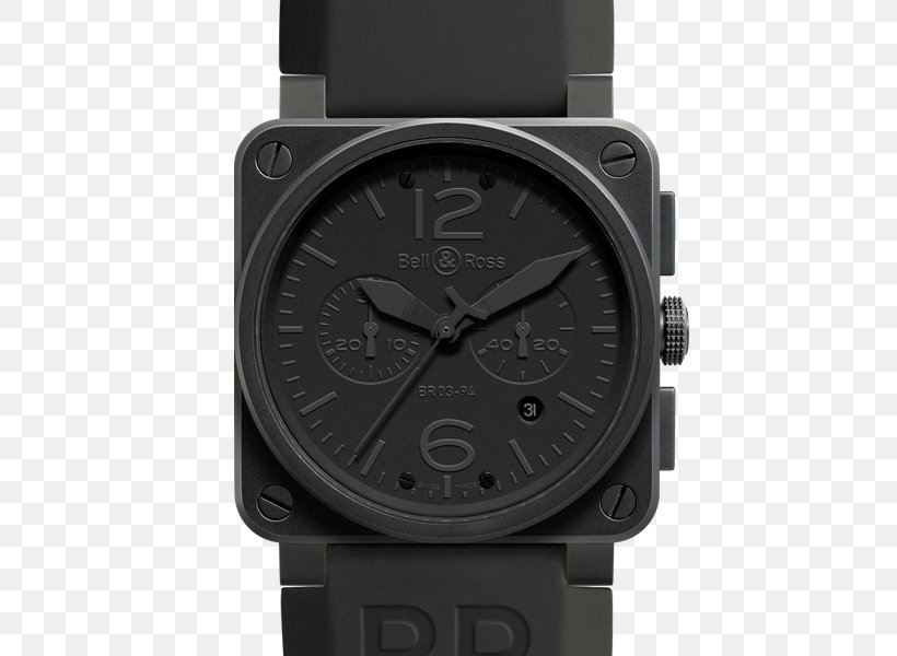 Bell & Ross BR 123 Phantom, PNG, 600x600px, Bell Ross, Black, Brand, Breitling Sa, Chronograph Download Free