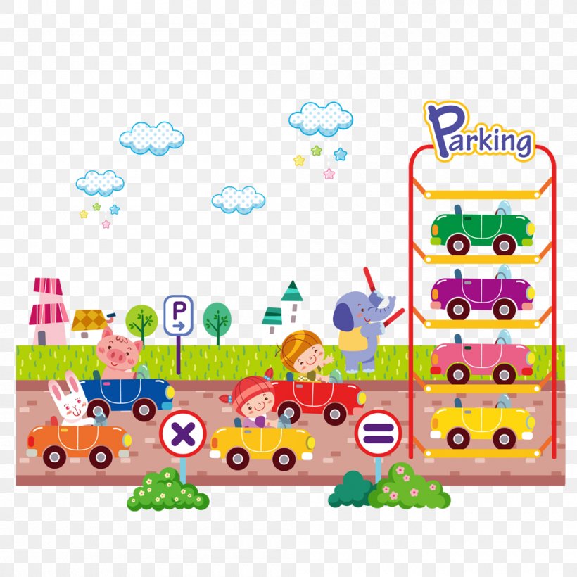 Wall Decal Sticker Parking Price, PNG, 1000x1000px, Wall Decal, Cake Decorating Supply, Car Park, Cartoon, Decal Download Free