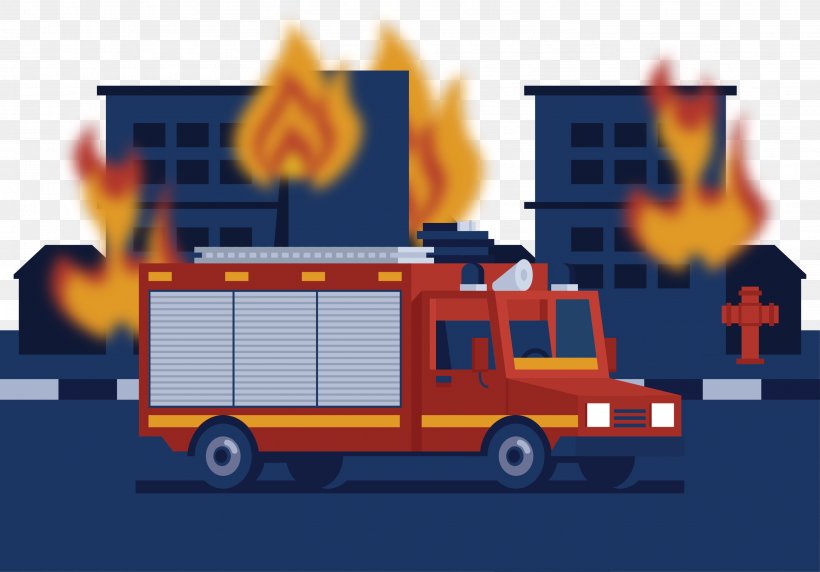 Fire Engine Firefighter Illustration, PNG, 2917x2037px, Fire Engine, Art, Car, Cartoon, Drawing Download Free