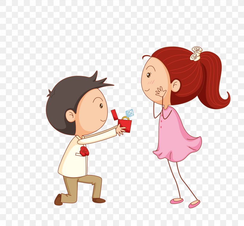 Marriage Proposal Vector Graphics Image Illustration, PNG, 1980x1836px, Watercolor, Cartoon, Flower, Frame, Heart Download Free