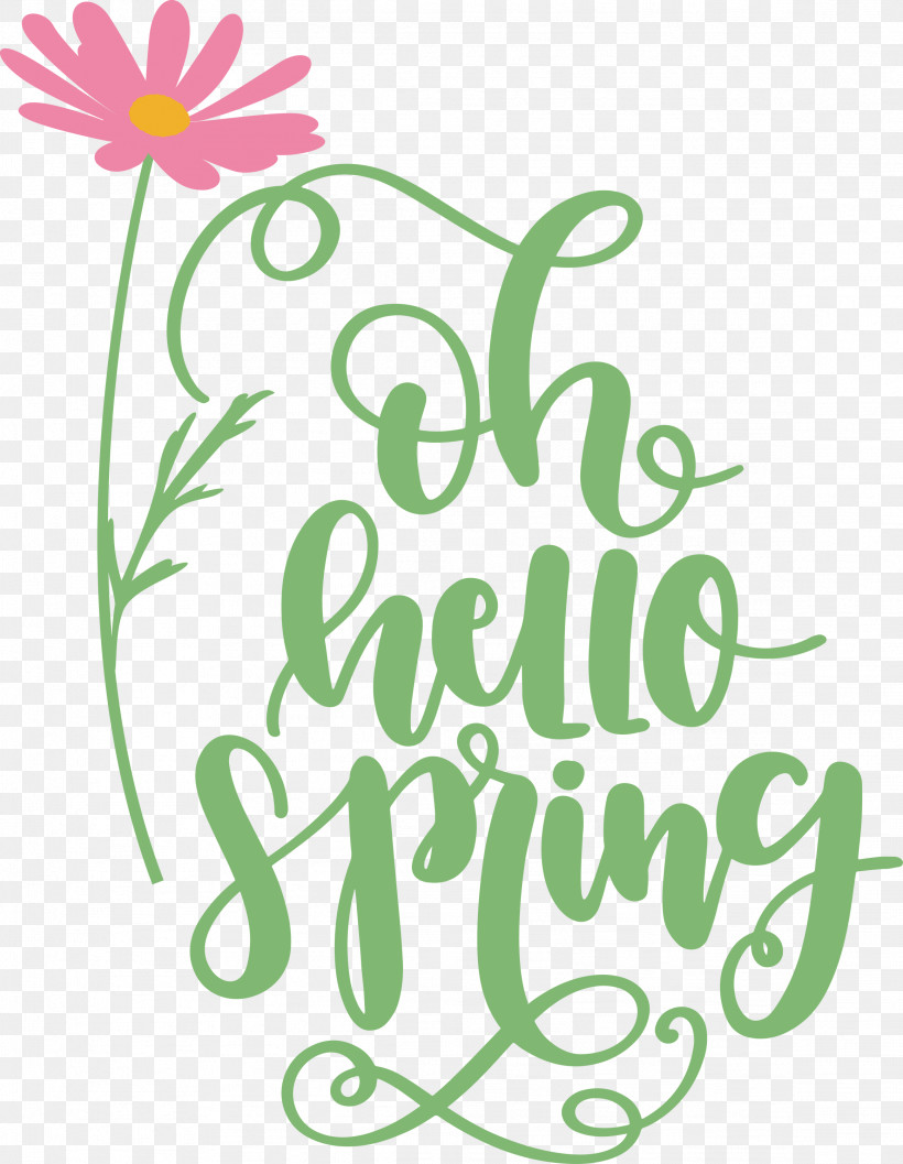 Hello Spring Oh Hello Spring Spring, PNG, 2326x3000px, Hello Spring, Floral Design, Green, Leaf, Line Download Free