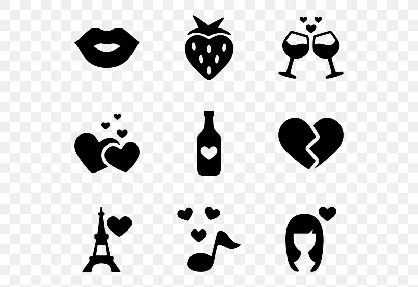 Valentine's Day Computer Icons Clip Art, PNG, 600x564px, Heart, Black, Black And White, Body Jewelry, Love Download Free