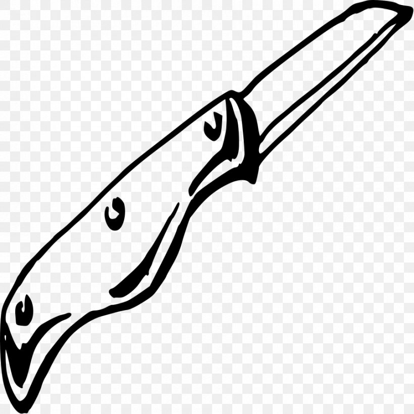 Knife Kitchen Knives Hunting & Survival Knives Clip Art, PNG, 900x900px, Knife, Beak, Black, Black And White, Blade Download Free