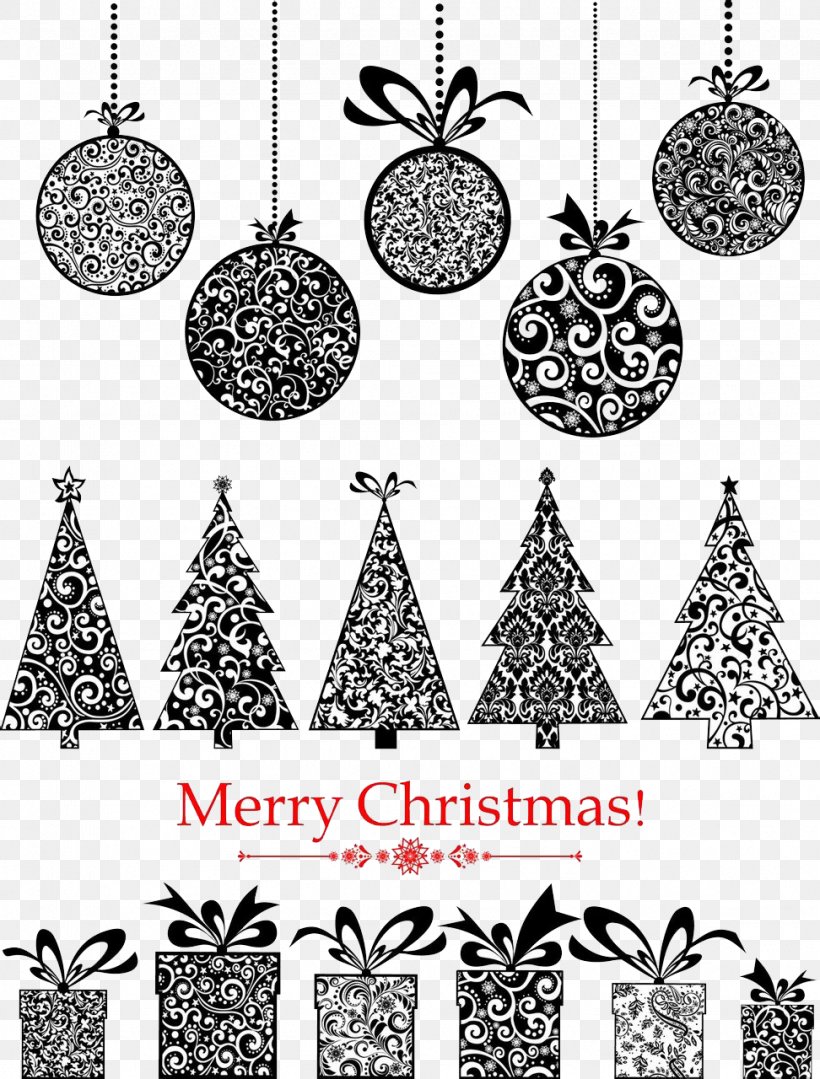 Christmas Tree Christmas Ornament Clip Art, PNG, 972x1280px, Christmas Tree, Black And White, Branch, Christmas, Christmas Card Download Free