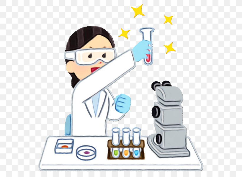 Cartoon Chemist, PNG, 584x600px, Watercolor, Cartoon, Chemist, Paint, Wet Ink Download Free