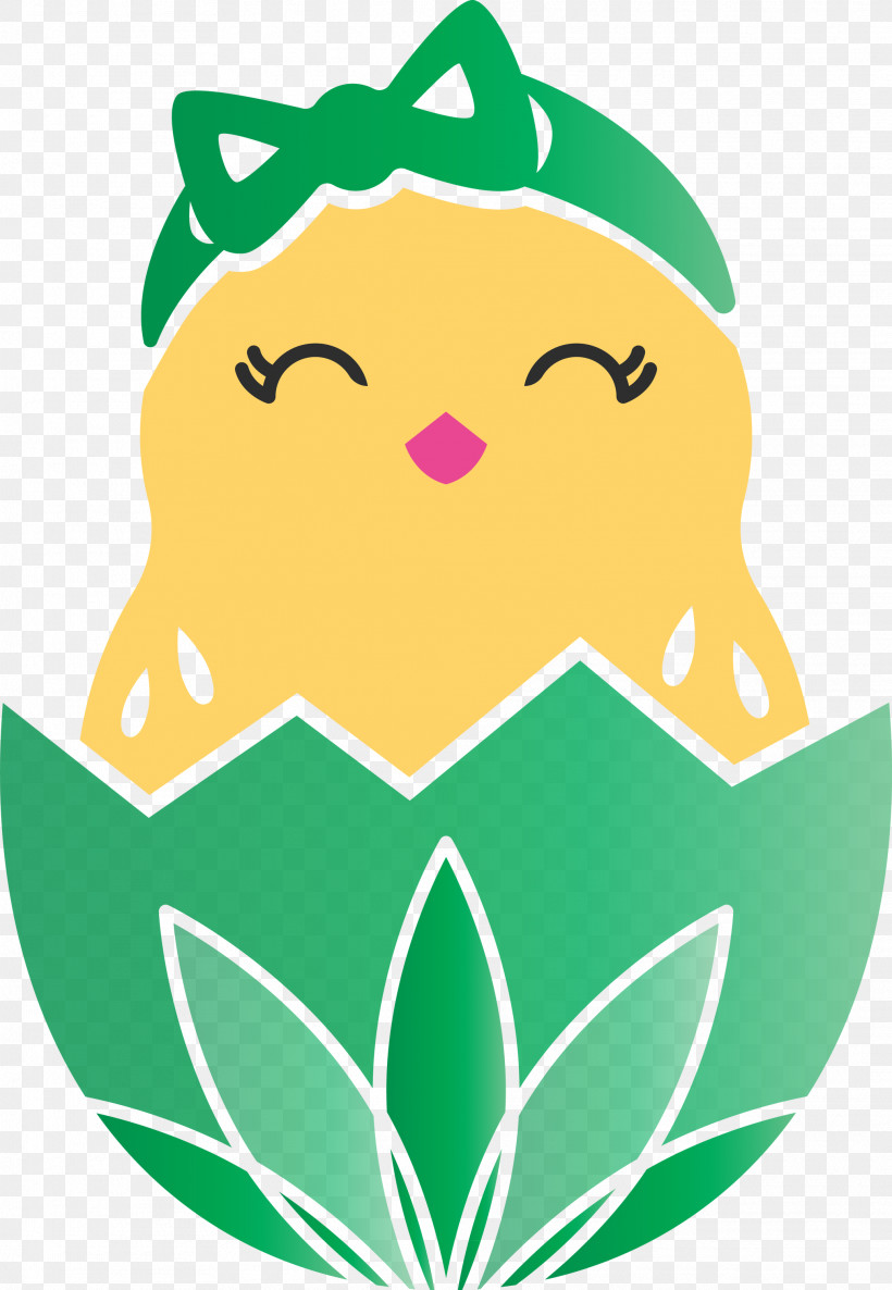 Chick In Eggshell Easter Day Adorable Chick, PNG, 2073x3000px, Chick In Eggshell, Adorable Chick, Easter Day, Green, Smile Download Free