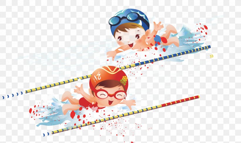 Swimming Illustration, PNG, 1727x1023px, Swimming, Child, Drawing, Play, Text Download Free